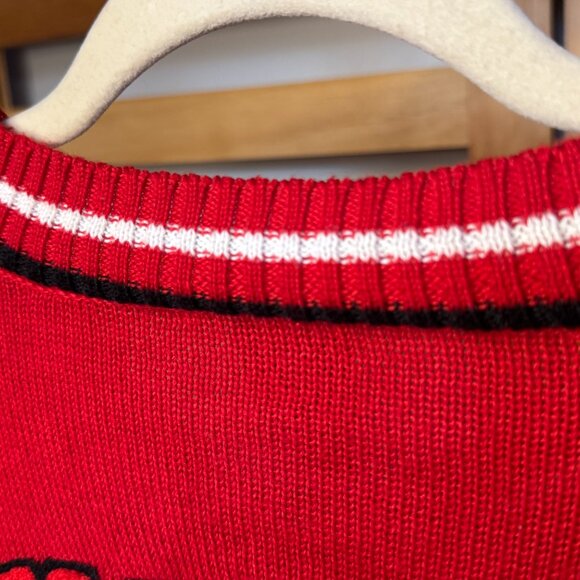 Ultra Game Chicago Bulls V-Neck Sweater NBA Red Size Small - Picture 7 of 8